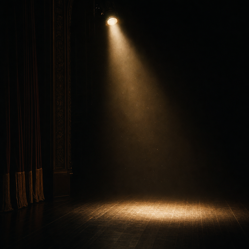 Empty stage spotlight